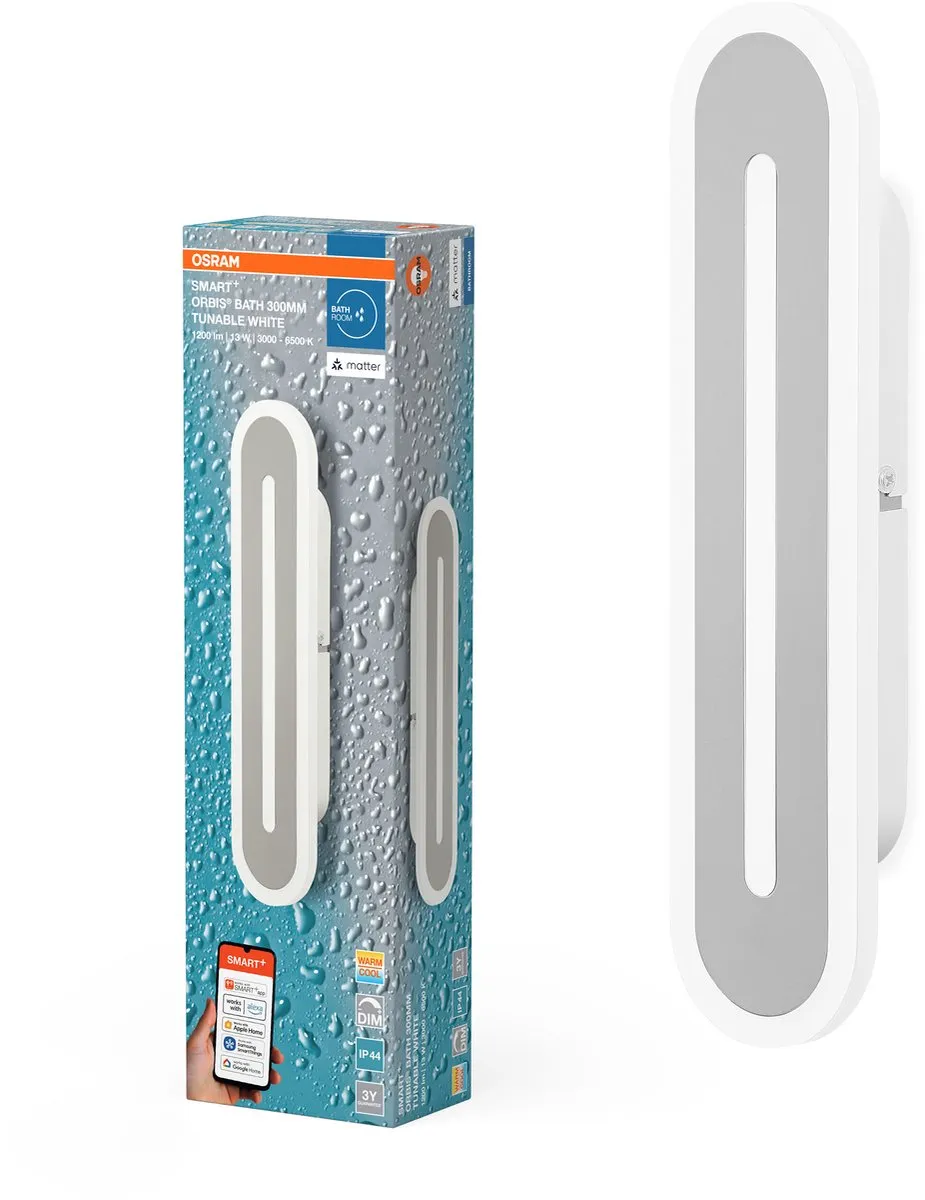 Osram SMART+ Matter Orbis Muurverlichting 300mm Wit - 13W 600lm IP44