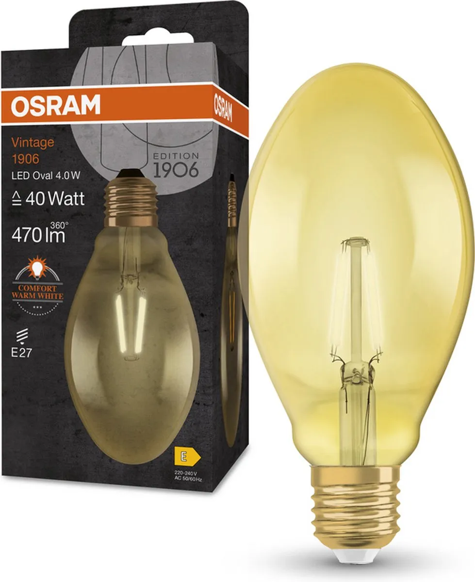 Osram Vintage 1906 Klassieke Ovale Lamp 4W - 470lm - Helder