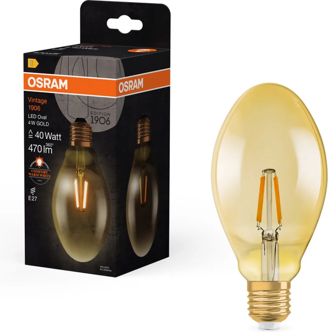 Osram Vintage 1906 Klassieke Ovale Lamp 4W - 470lm - Helder - afbeelding 6 van 6