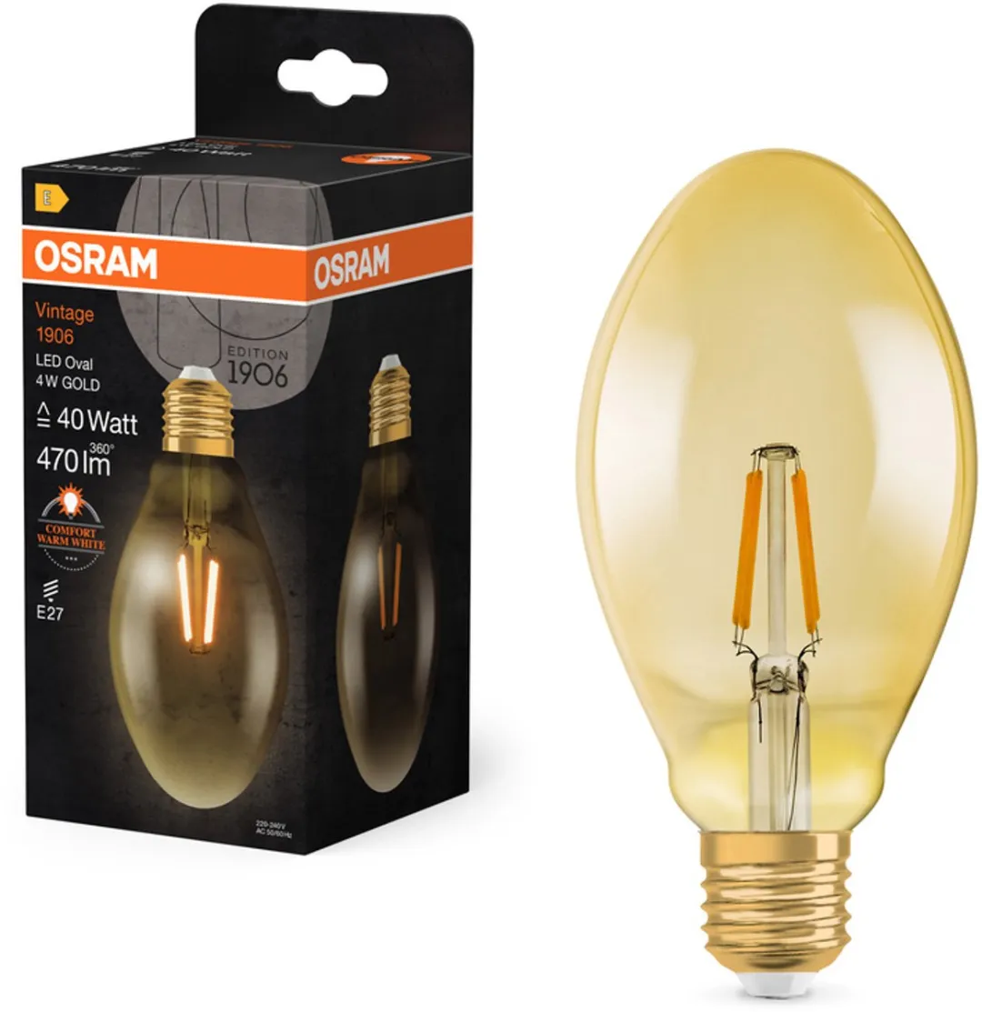 Osram Vintage 1906 Klassieke Ovale Lamp 4W - 470lm - Helder