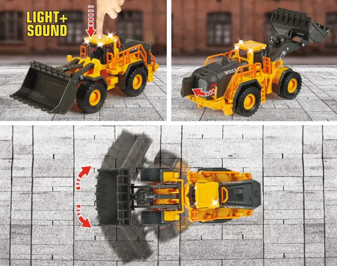 Majorette Volvo Wiellader - 21 cm - Licht en Geluid - afbeelding 2 van 6
