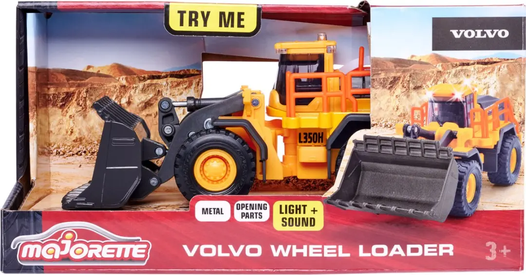 Majorette Volvo Wiellader - 21 cm - Licht en Geluid - afbeelding 3 van 6
