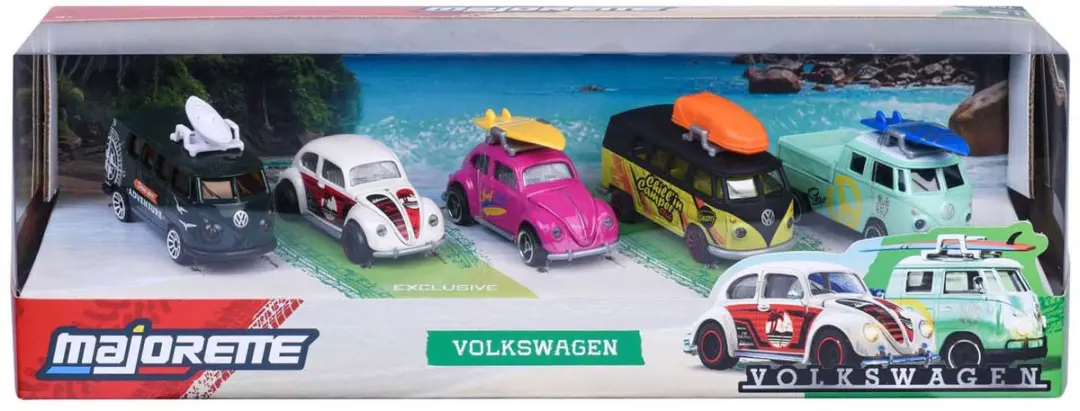 Majorette Volkswagen Geschenkdoos 5 Modelauto's - 1:64 - afbeelding 2 van 3
