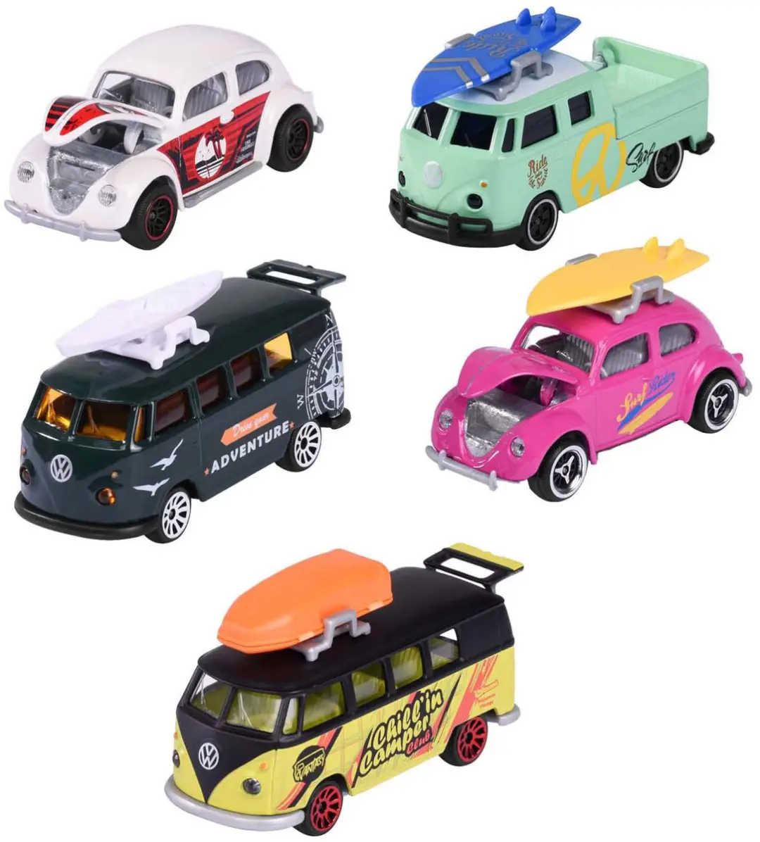 Majorette Volkswagen Geschenkdoos 5 Modelauto's - 1:64 - afbeelding 3 van 3