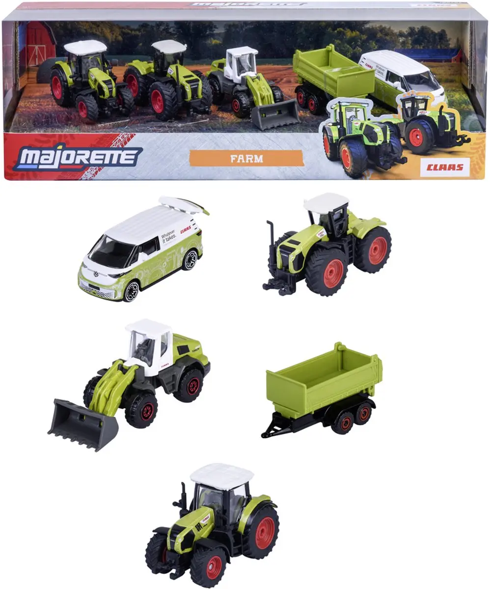 Majorette Claas Tractoren Geschenkdoos 5 Stuks
