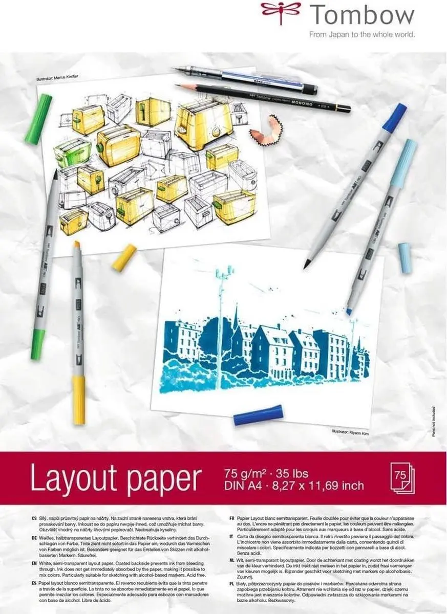 Tombow PB-Layout- A4 wit