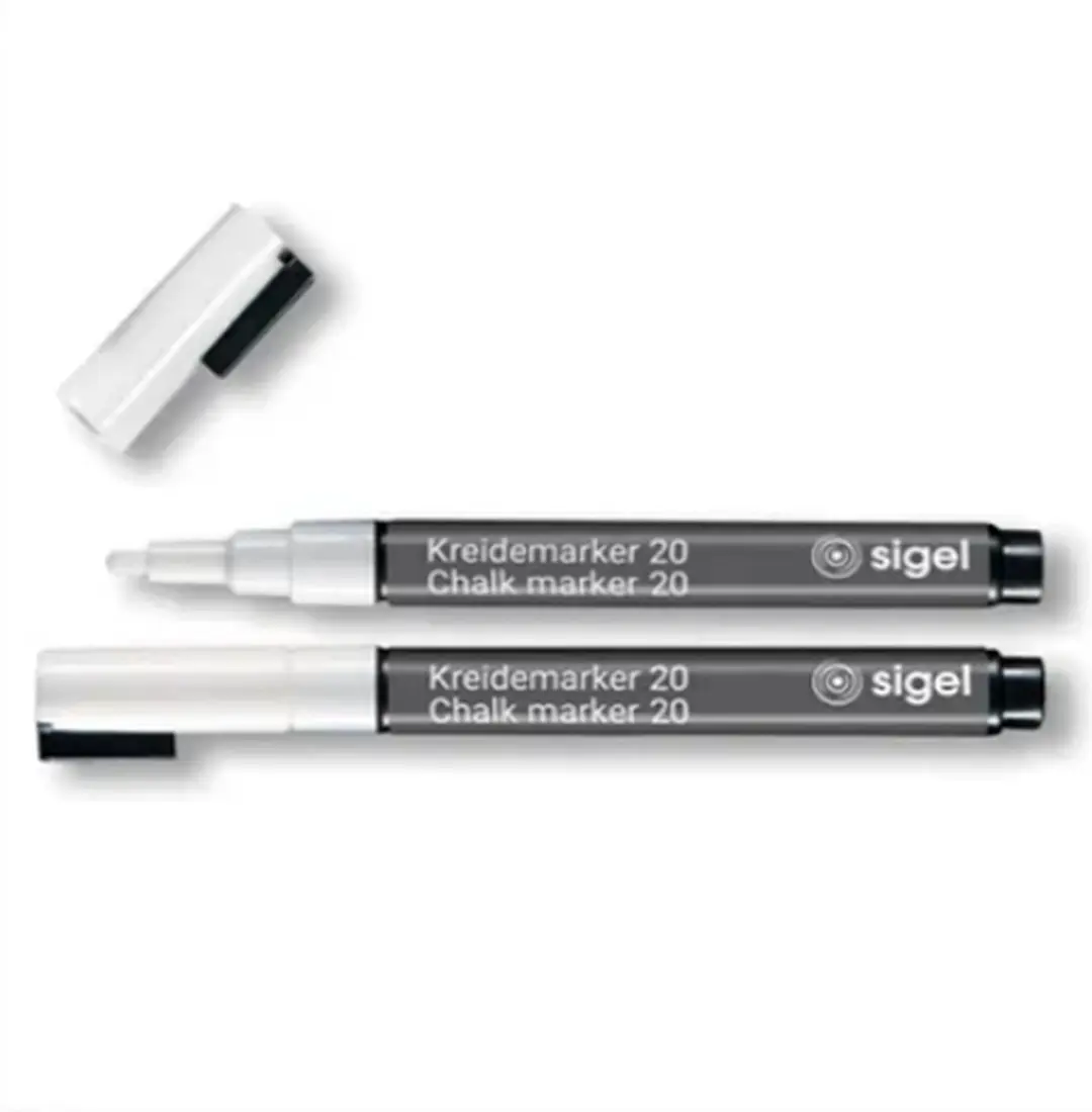 Sigel BA178 Krijtmarker Wit 1-2 mm - 2 Stuks - afbeelding 4 van 4