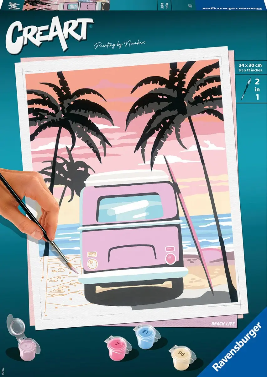 Ravensburger CreArt Beach Life Schilderen op Nummer - afbeelding 2 van 6