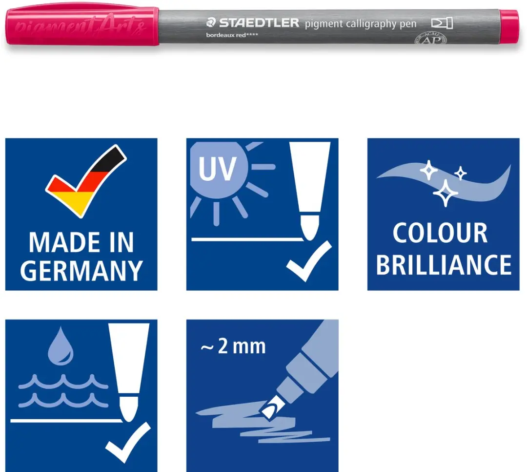 STAEDTLER - Artist Series - pigment calligraphy set met 12 kleuren - afbeelding 3 van 6