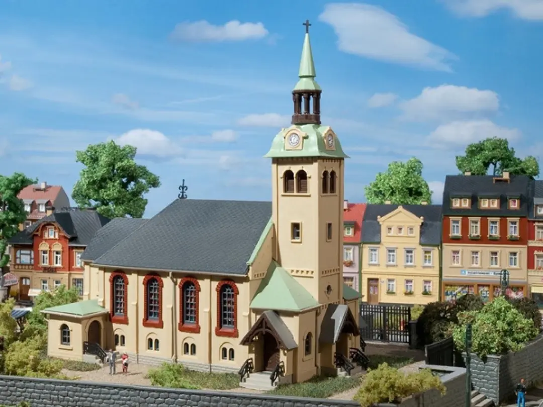 Auhagen 12229 Kerk Bornichen - H0/TT - afbeelding 5 van 6