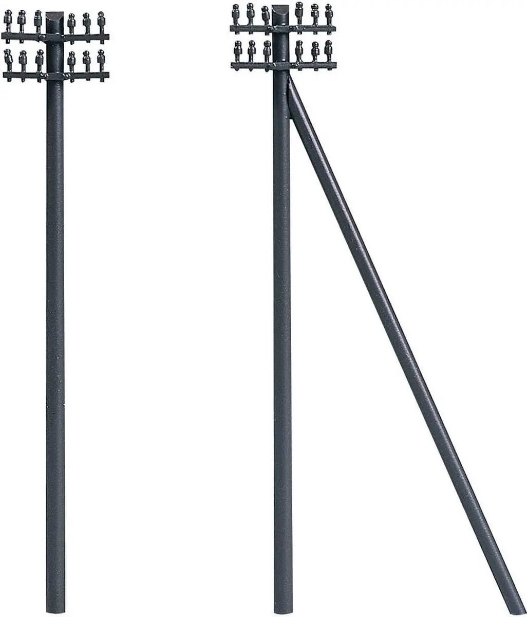 Auhagen 41204 H0 Telegraafmasten Bouwpakket - 12 stuks - afbeelding 2 van 2