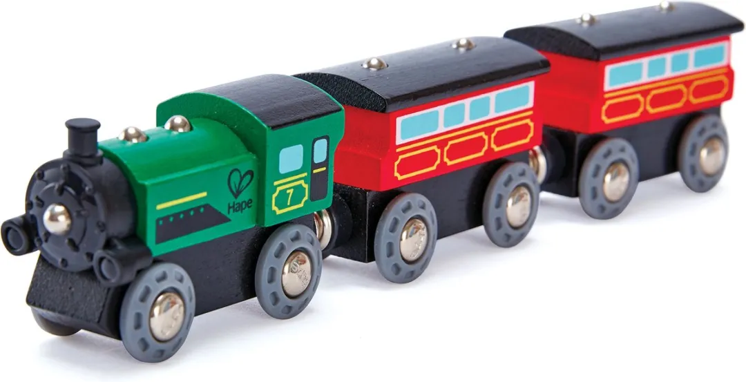Hape Stoompassagierstrein 302618 - 3-delig - Veelkleurig