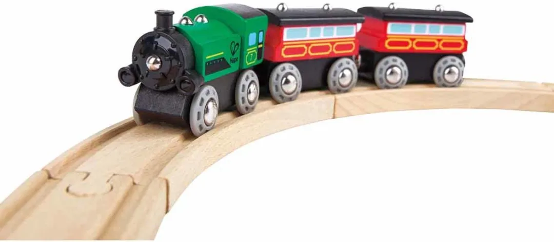 Hape Stoompassagierstrein 302618 - 3-delig - Veelkleurig - afbeelding 6 van 6