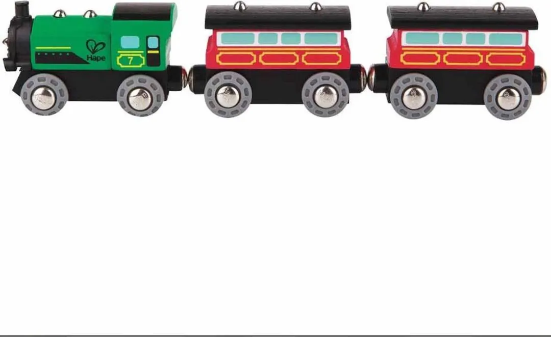 Hape Stoompassagierstrein 302618 - 3-delig - Veelkleurig