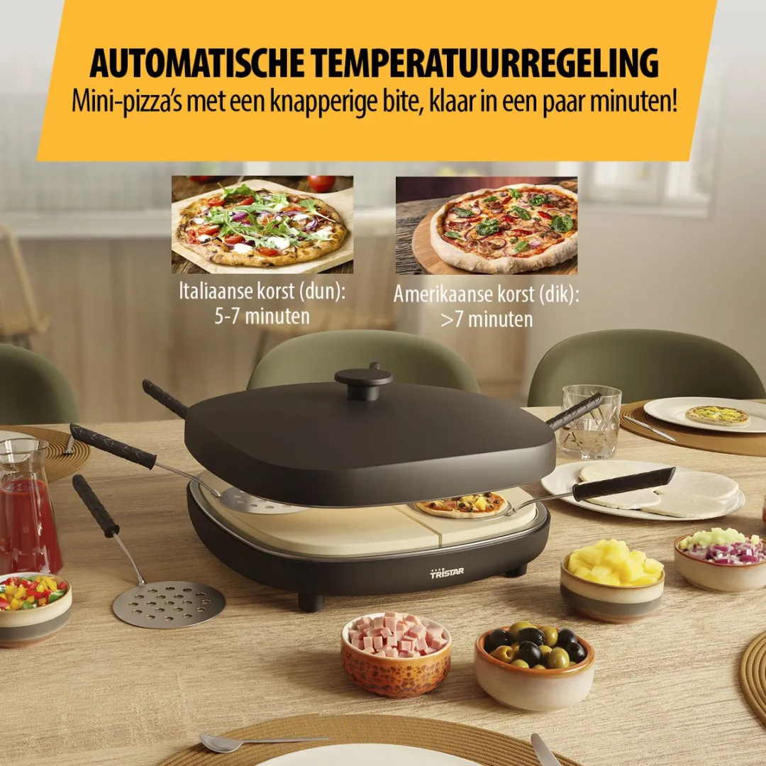 Tristar PZ-9176 Family Pizza Gourmetset - 6 Personen - 1200W