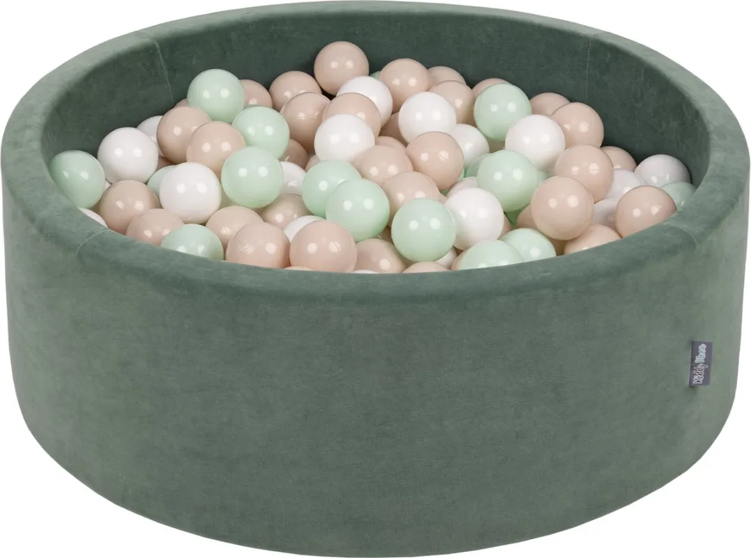 KiddyMoon Ballenbad 90x30cm - 200 Ballen Bosgroen