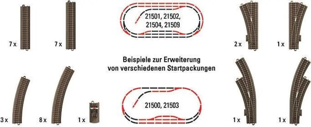 Trix C-rails T62900 Uitbreidingsset H0