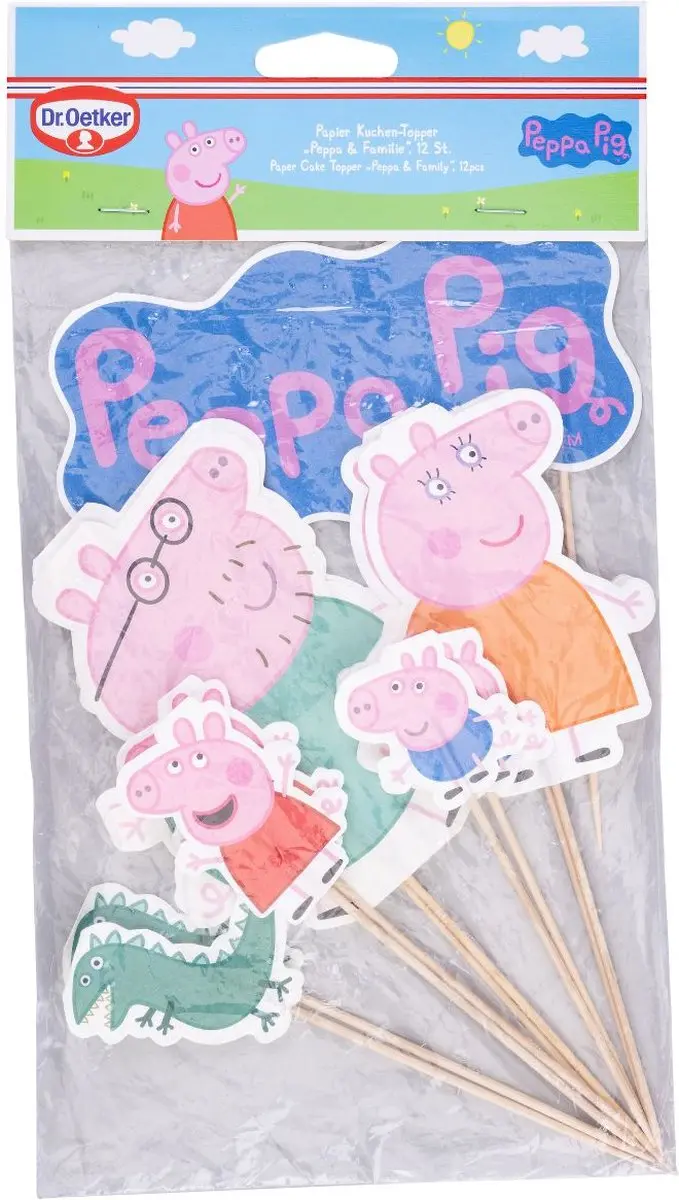 Dr. Oetker Caketoppers Peppa Pig & Familie set/12