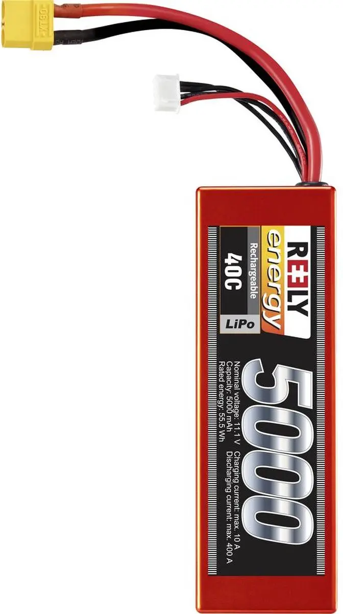 Reely LiPo accupack 11.1V 5000mAh 3S 40C XT90