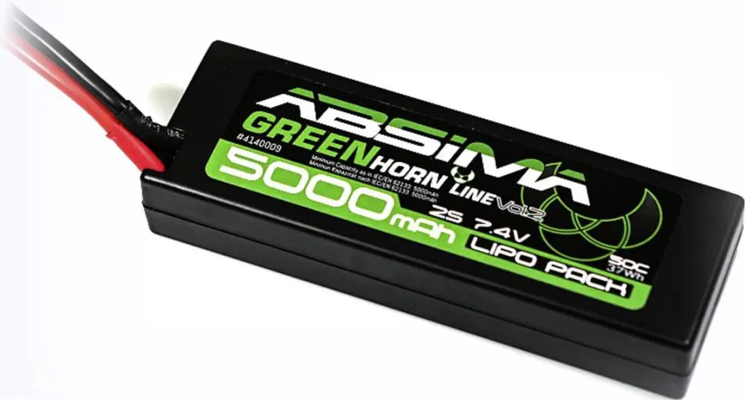 Absima LiPo Accupack 7.4V 5000mAh 2S 50C - T-stekker - afbeelding 4 van 4
