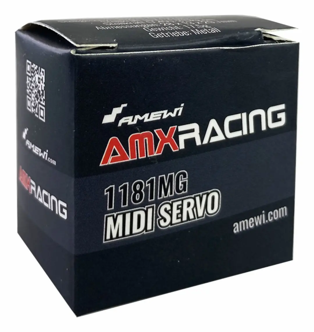 Amewi AMXRacing 1181MG Midi Servo - Metaal - Zwart - afbeelding 4 van 5