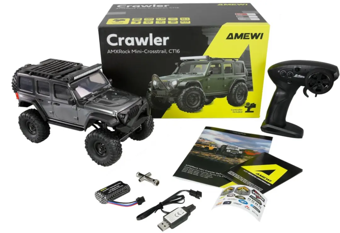 Amewi 22723 RC Crawler 1:16 4WD RTR - Grijs - afbeelding 5 van 6