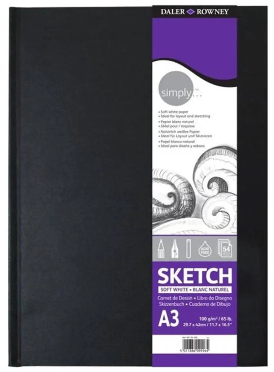 Daler-Rowney Simply Hardbound Sketchbook A3 (5 pack)