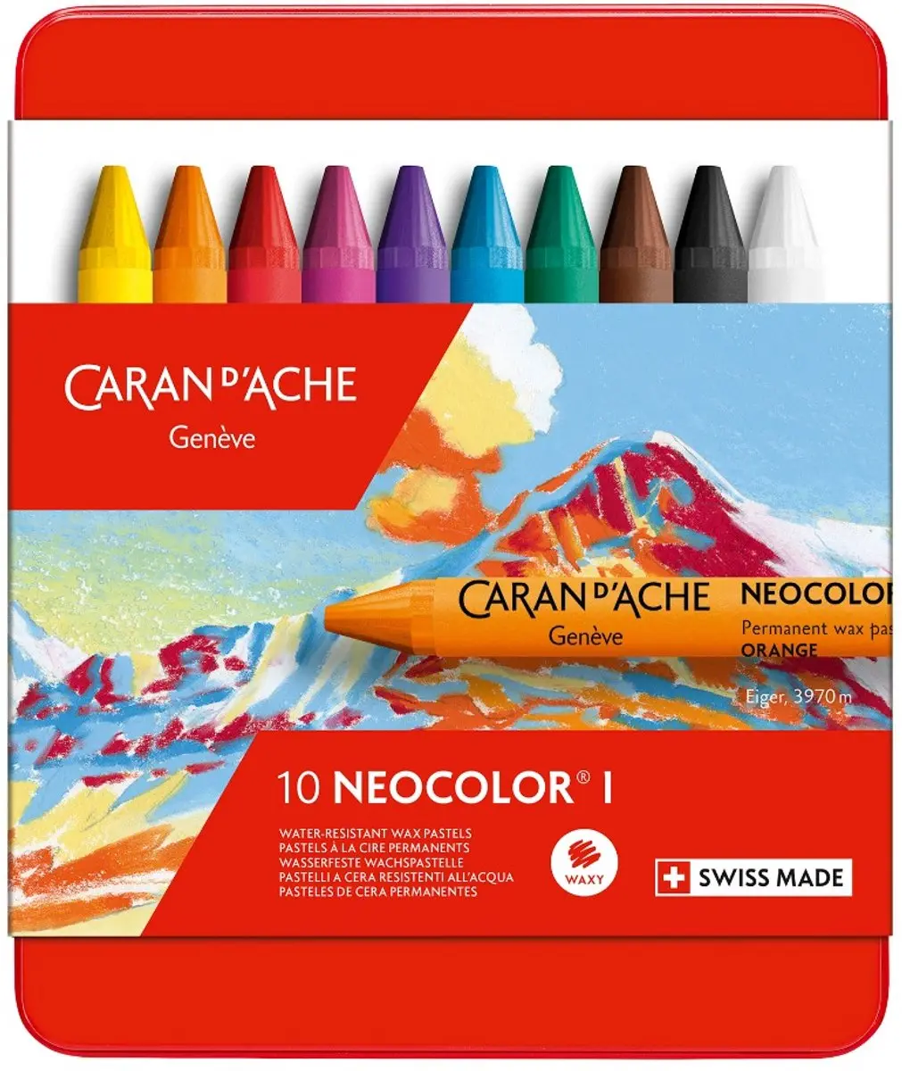 Caran d'Ache Neocolor I Waskrijt Set 10 Kleuren