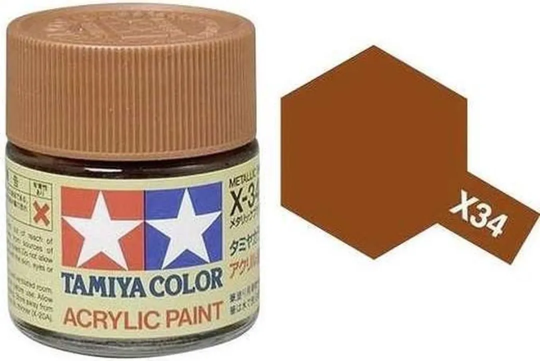 Tamiya X-34 Brown Acrylverf 23ml - Glanzend