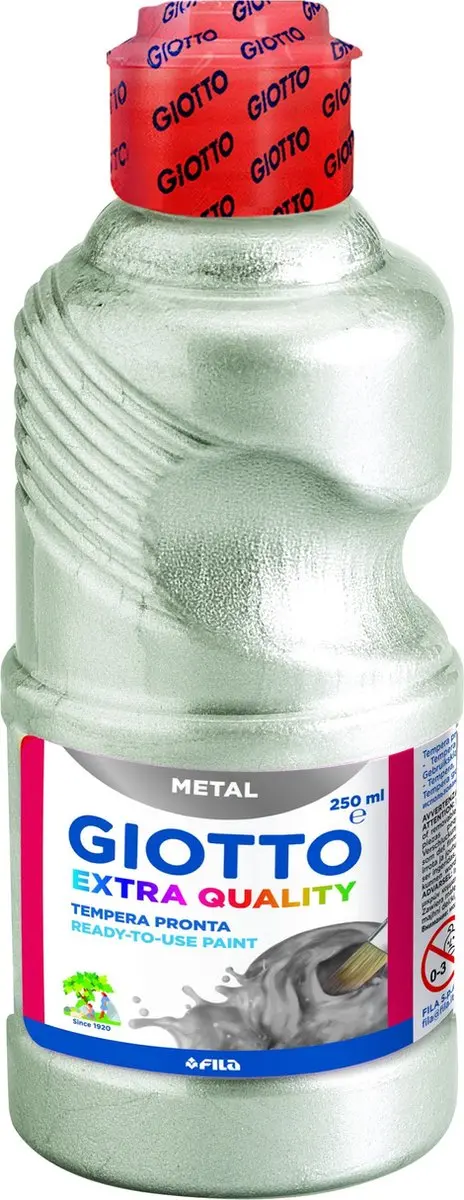 Giotto Metallic Temperaverf 250ml - Zilver - afbeelding 2 van 3