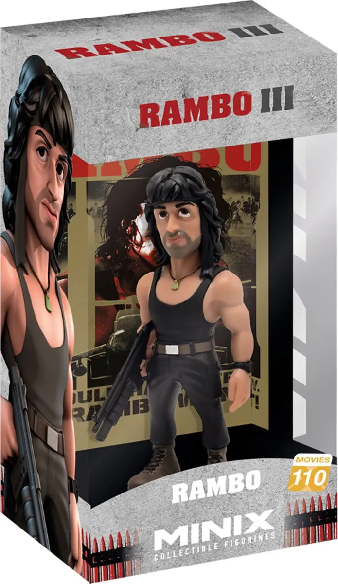 Minix Movies #110 Rambo III Figuur met T-shirt - 12cm - afbeelding 3 van 6