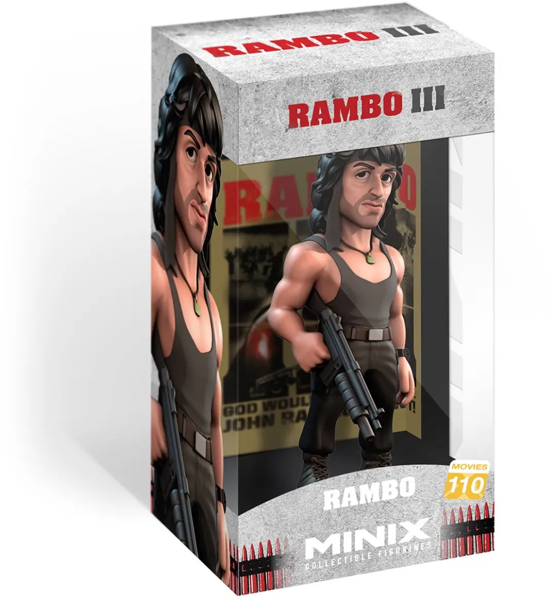 Minix Movies #110 Rambo III Figuur met T-shirt - 12cm - afbeelding 5 van 6
