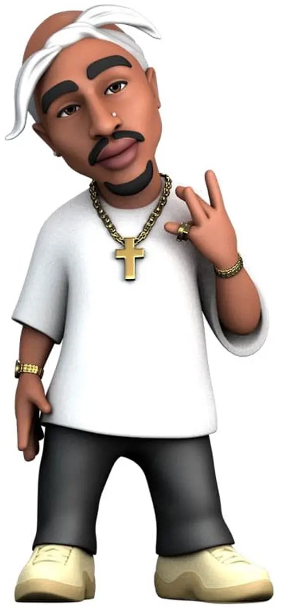 MINIX Tupac Shakur Comics Figuur 12cm - afbeelding 6 van 6