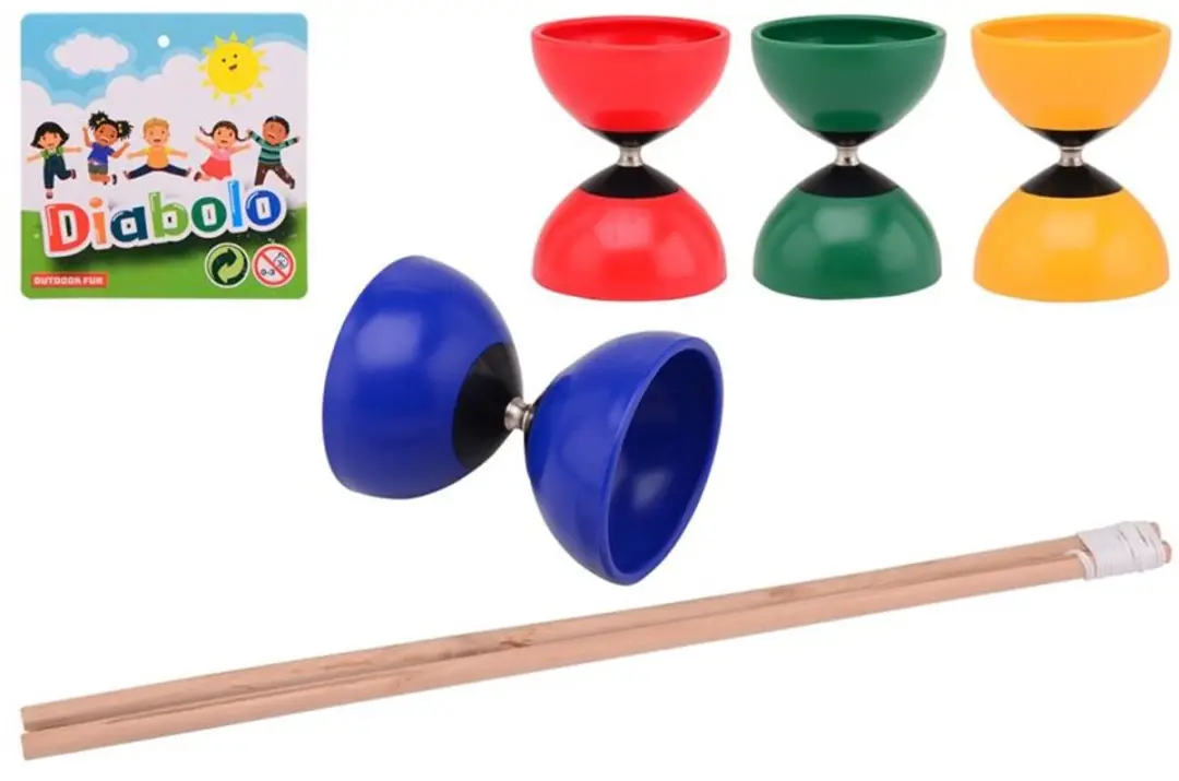 Johntoy Diabolo met Houten Stokjes - Assorti - afbeelding 5 van 6