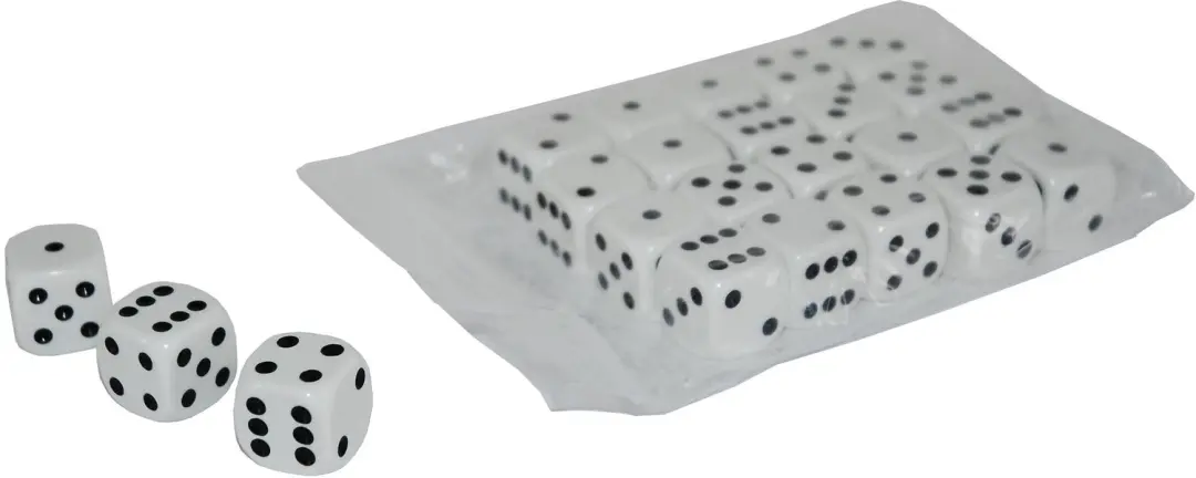 HOT Games dobbelstenen 16 mm wit