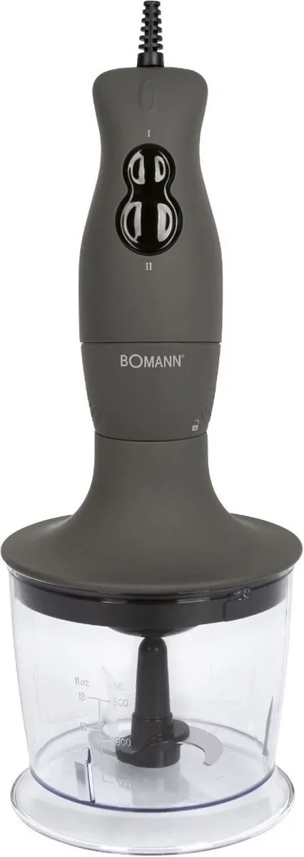 Bomann SMS 6055 CB Staafmixer 400W - 3-in-1 Set - Grijs/RVS - afbeelding 4 van 6