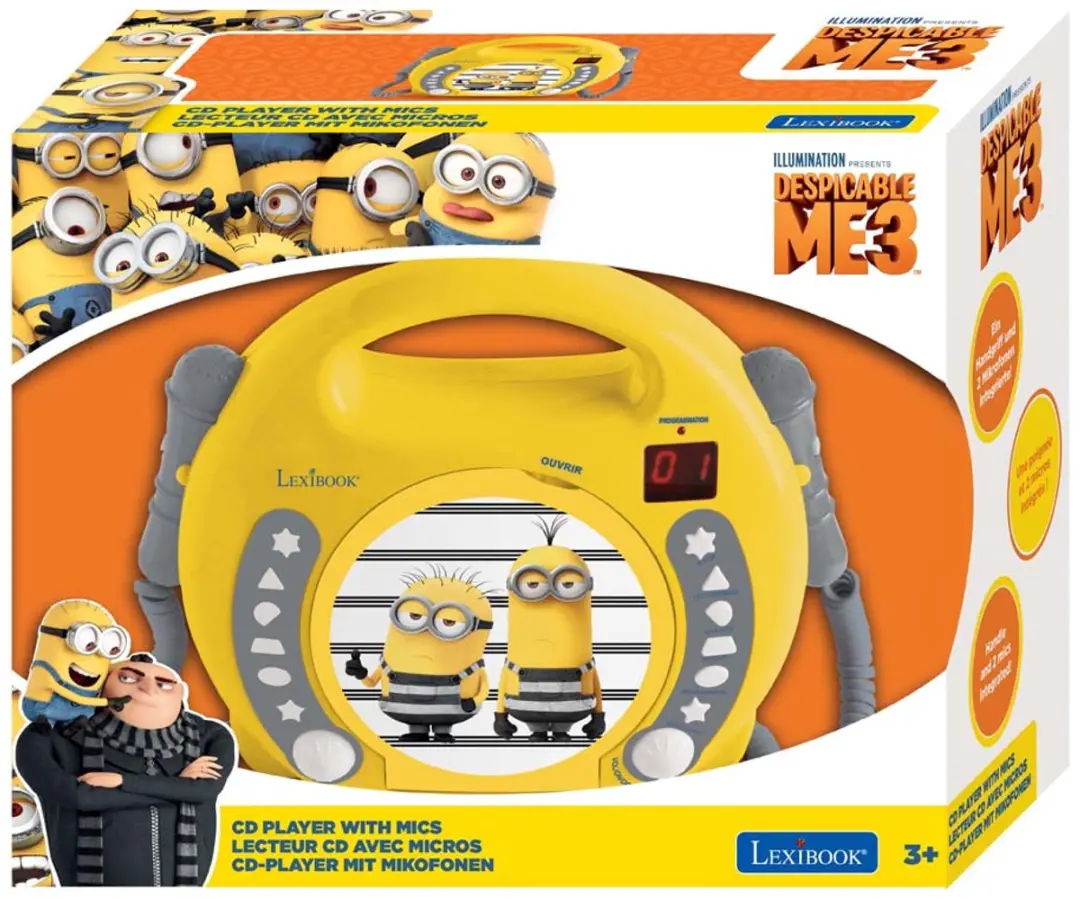 Lexibook Minions RCDK100DES Draagbare CD-speler - Geel - afbeelding 2 van 6