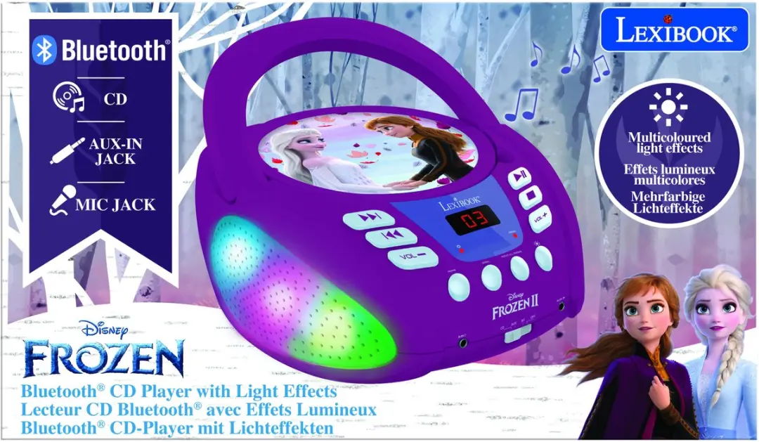 Lexibook Disney Frozen Bluetooth CD-speler RCD109FZ - Violet - afbeelding 6 van 6