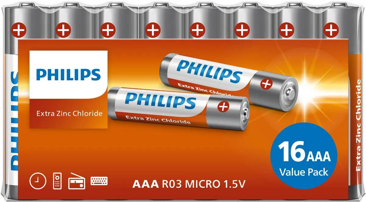 Philips LongLife AAA Batterijen