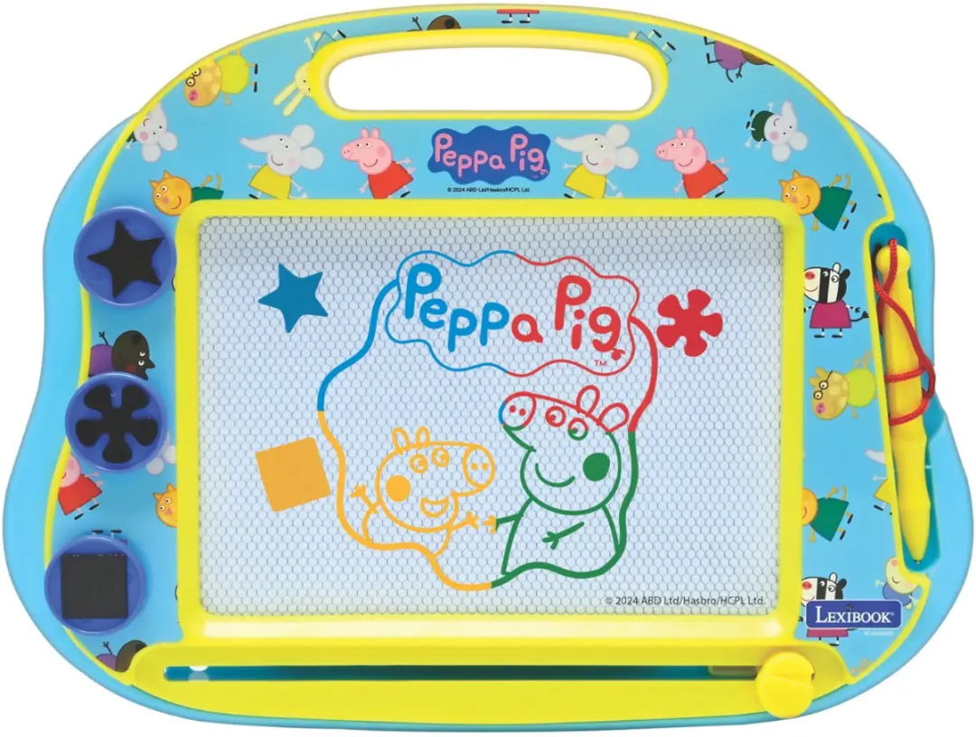 Magnetisch meerkleurig tekenbord Peppa Pig met accessoires A5 Formaat