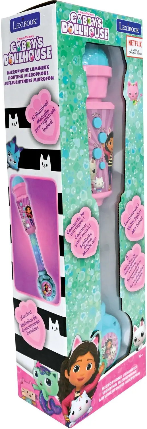 Lexibook Gabby's Dollhouse Verlichtingsmicrofoon - Roze - afbeelding 5 van 6
