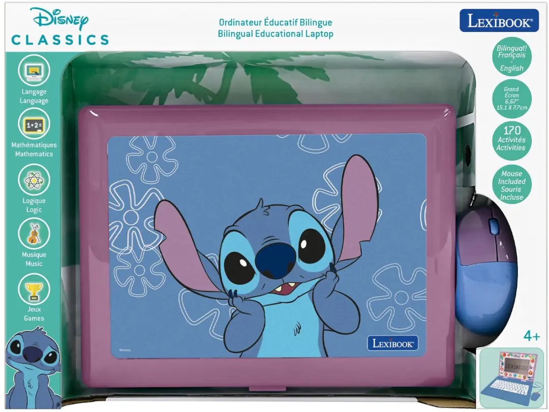 Lexibook Stitch JC599Di1 Educatieve Laptop - Roze - afbeelding 3 van 6