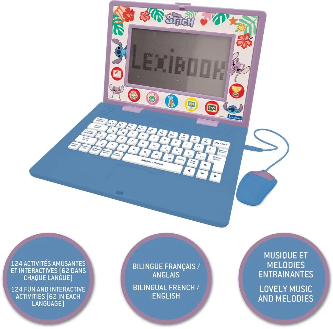 Lexibook Stitch JC599Di1 Educatieve Laptop - Roze - afbeelding 2 van 6