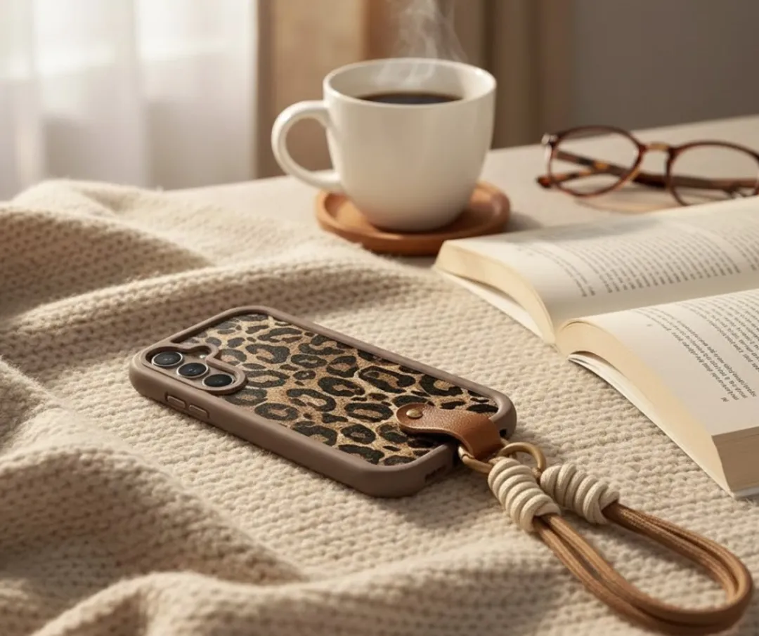 NUVEX Telefoonhoesje Samsung Galaxy A34 - Bruin Luipaard Print