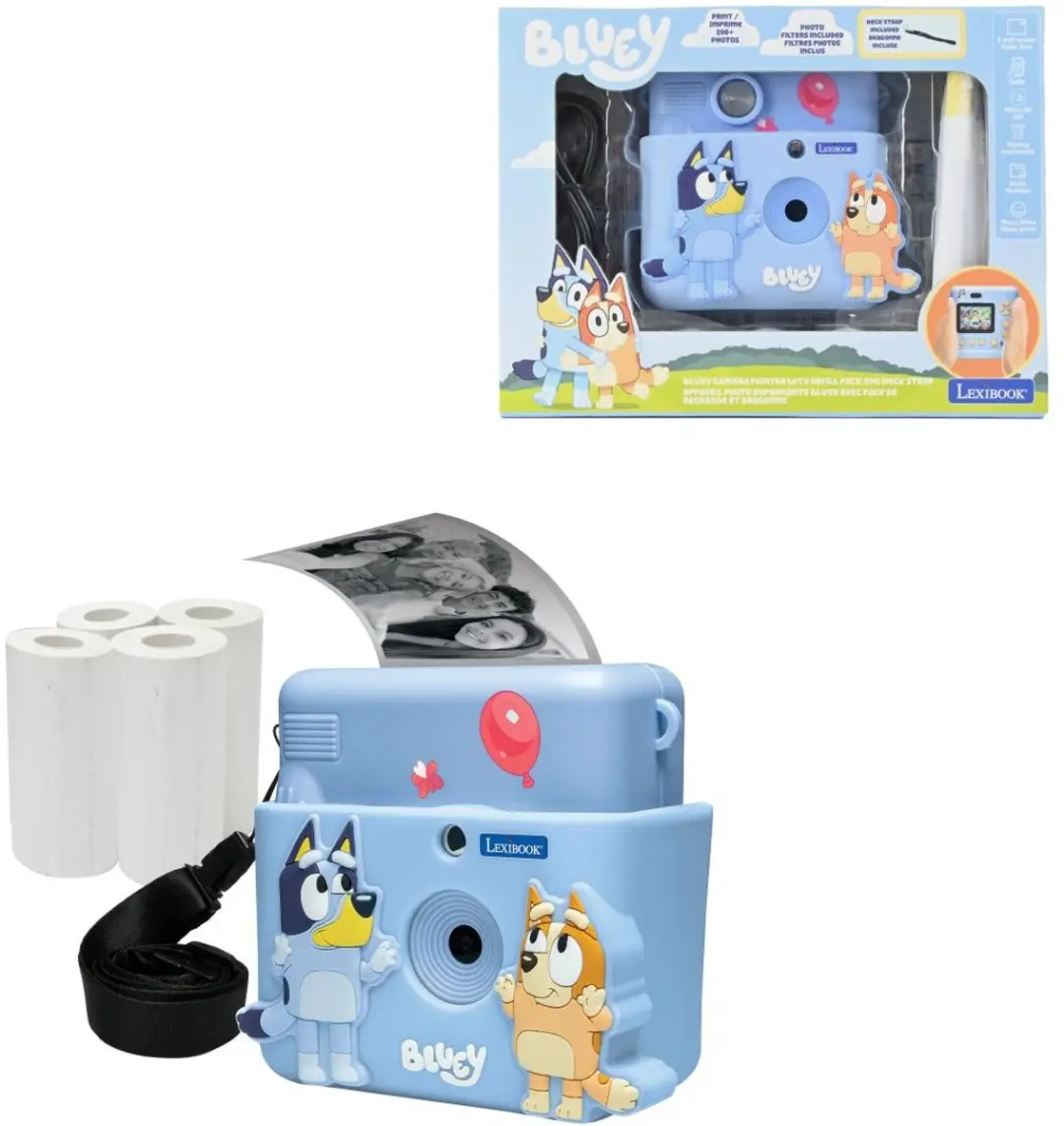 Starcam® afdruk, camerapakket met instantprinter, 4 papierrollen, nekband, 3D B