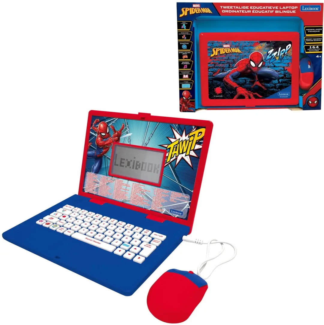 Spiderman Tweetalige Educatieve Laptop met 164 activiteiten (NL/FR)