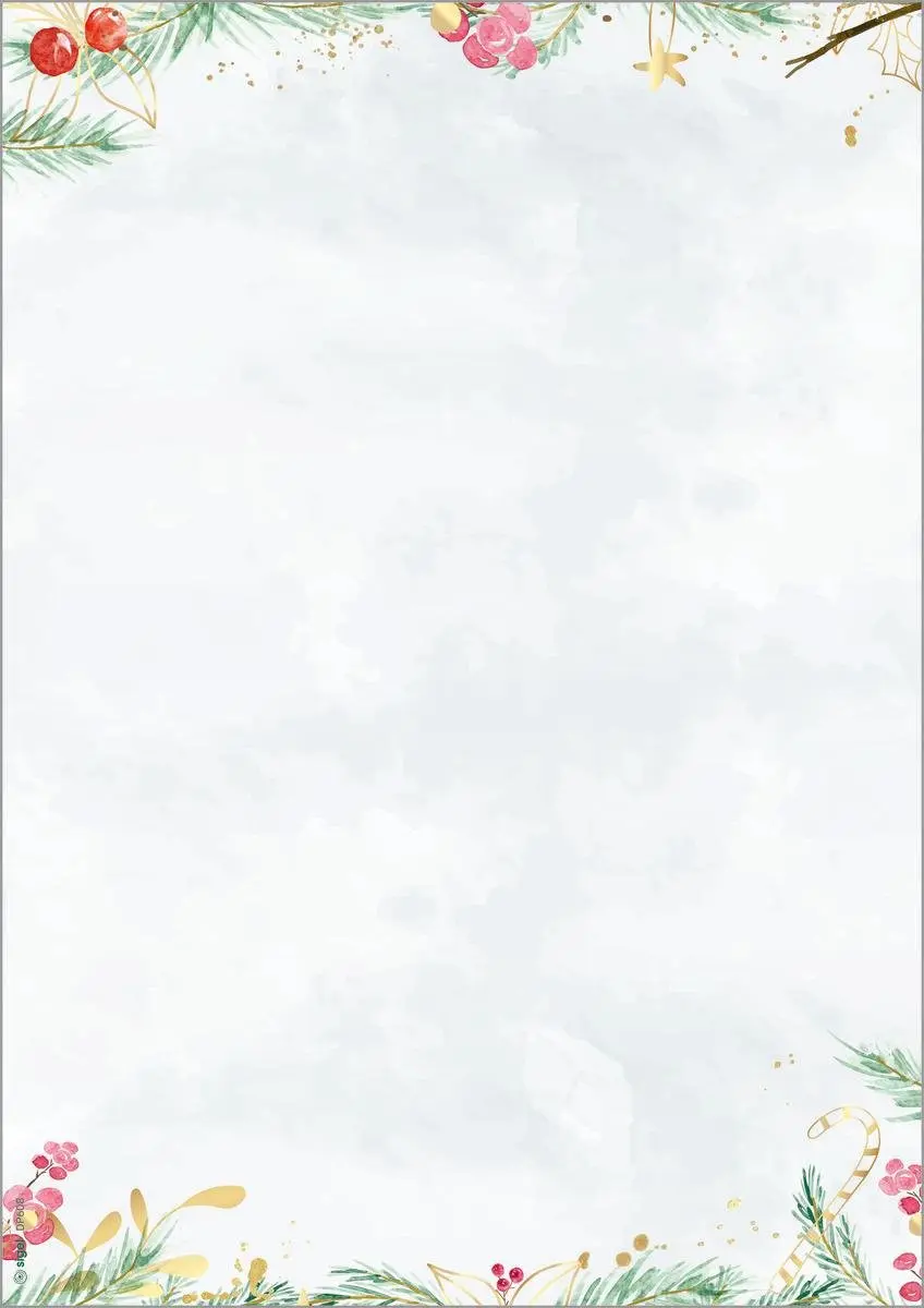 Kerstmotief-papier 'Kerst Magie Aquarel'