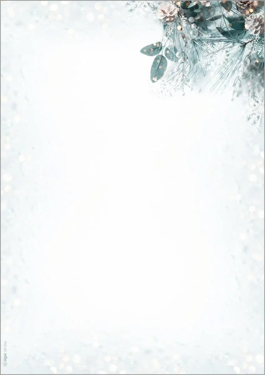 Sigel Kerstmotiefpapier Eucalyptusmagie