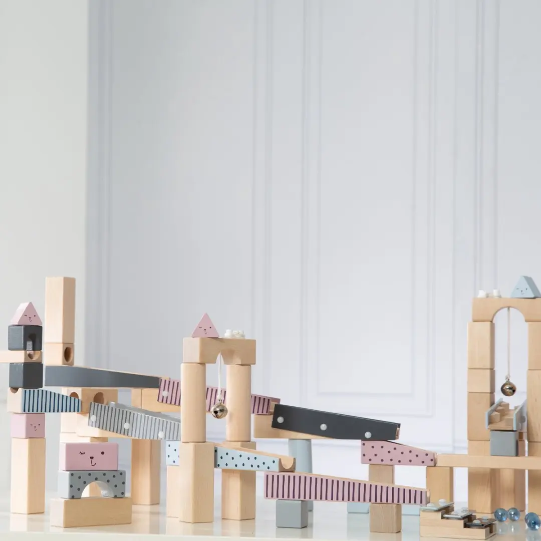 Roba Knikkerbaan Junior Hout/Glas 100-delig - afbeelding 3 van 6