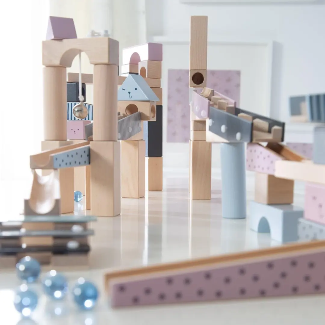 Roba Knikkerbaan Junior Hout/Glas 100-delig - afbeelding 2 van 6